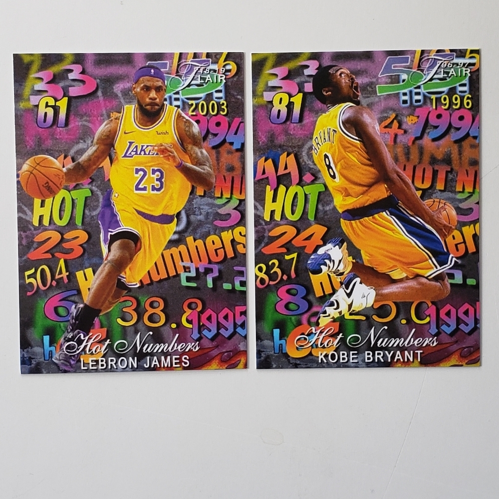 Lebron James & kobe byrant flair cards